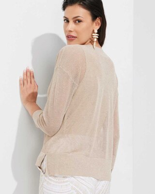 Outlet WHBM 3/4-Sleeve V-Neck Pullover click to view larger image.