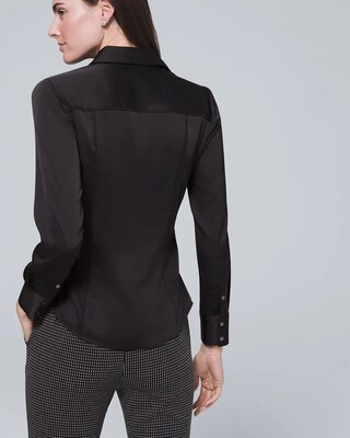 Satin Utility Blouse