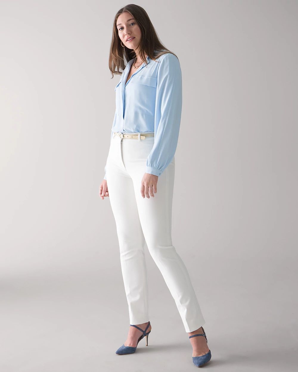 WHBM® Elle Slim Trouser Comfort Stretch Pants click to view larger image.