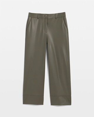 Faux Leather Wide Leg Crop click to view larger image.