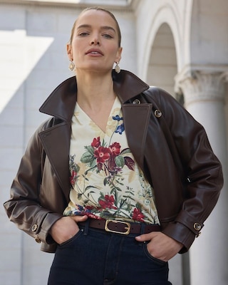 Faux Leather Jacket click to view larger image.