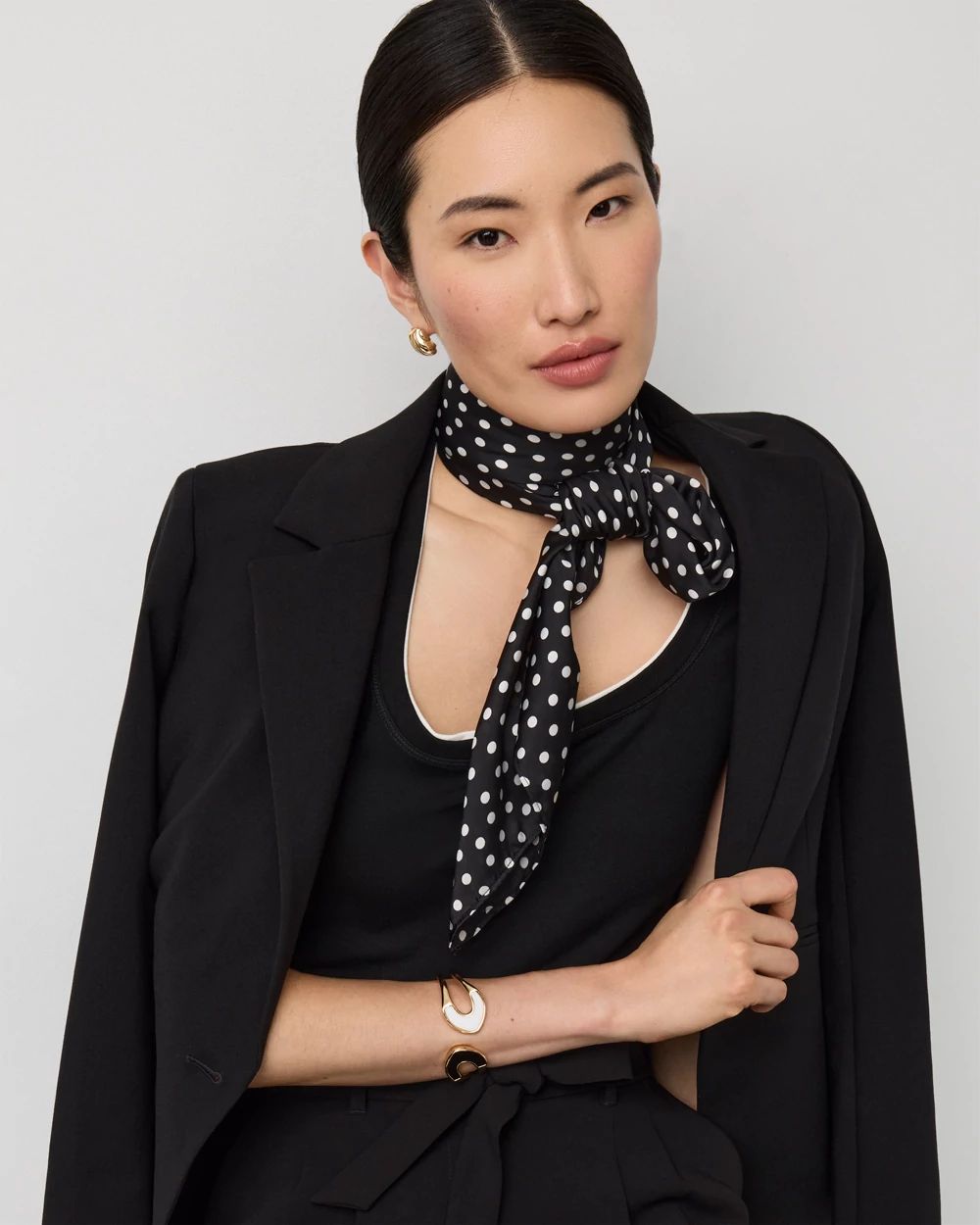 Dot Print Square Scarf