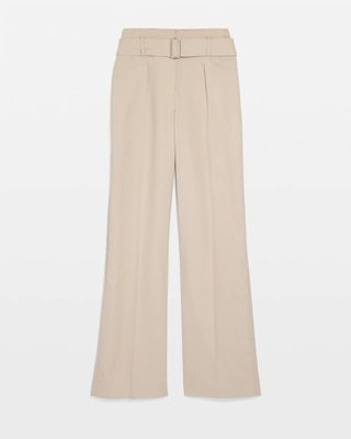 Petite Belted Wide-Leg Woven Pants click to view larger image.