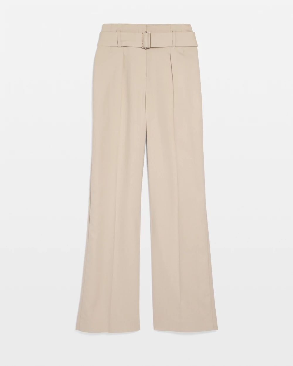 Petite Belted Wide-Leg Woven Pants click to view larger image.