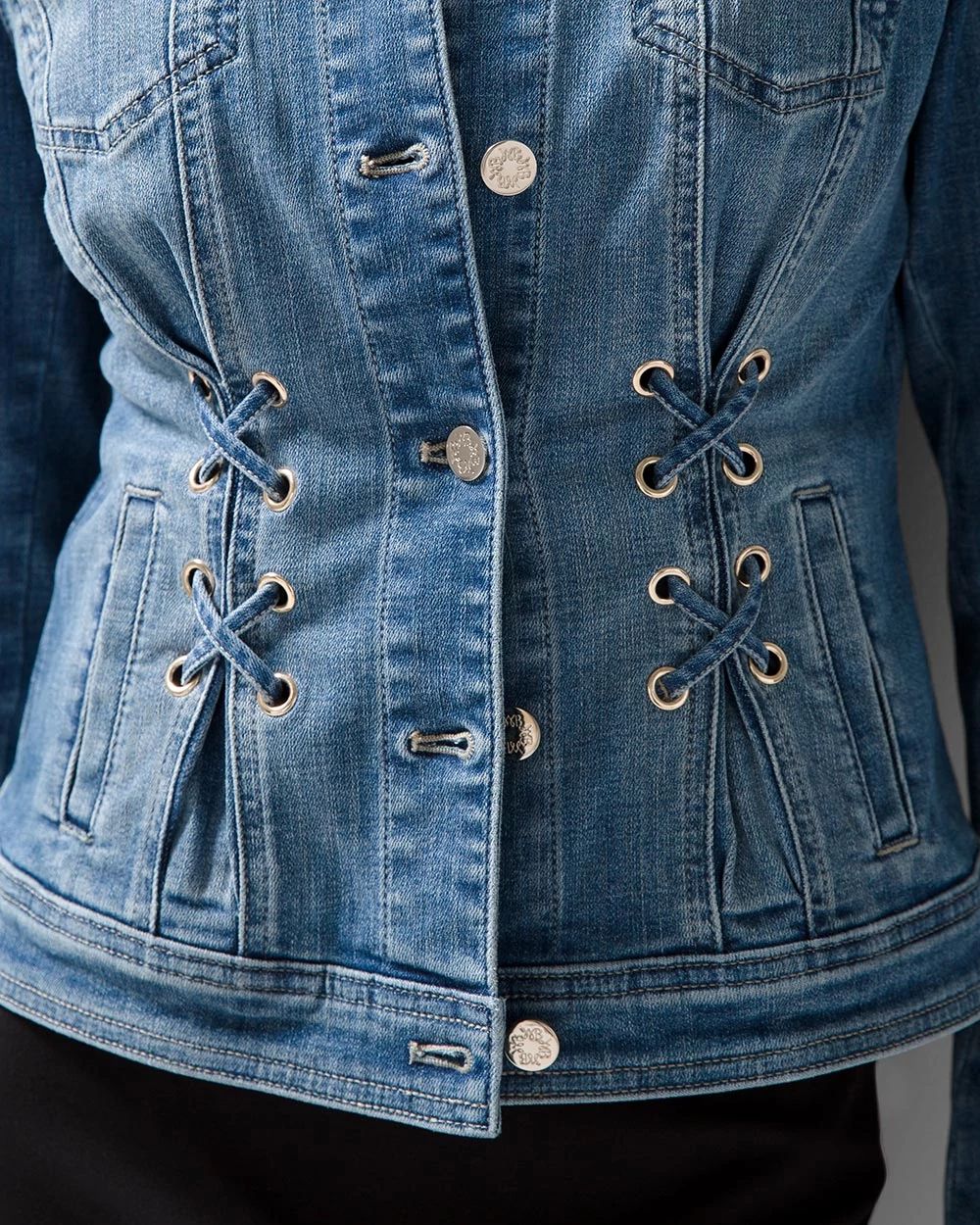 Grommet Trucker Denim Jacket
