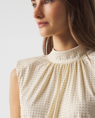 Embellished Blouson Mini Dress click to view larger image.