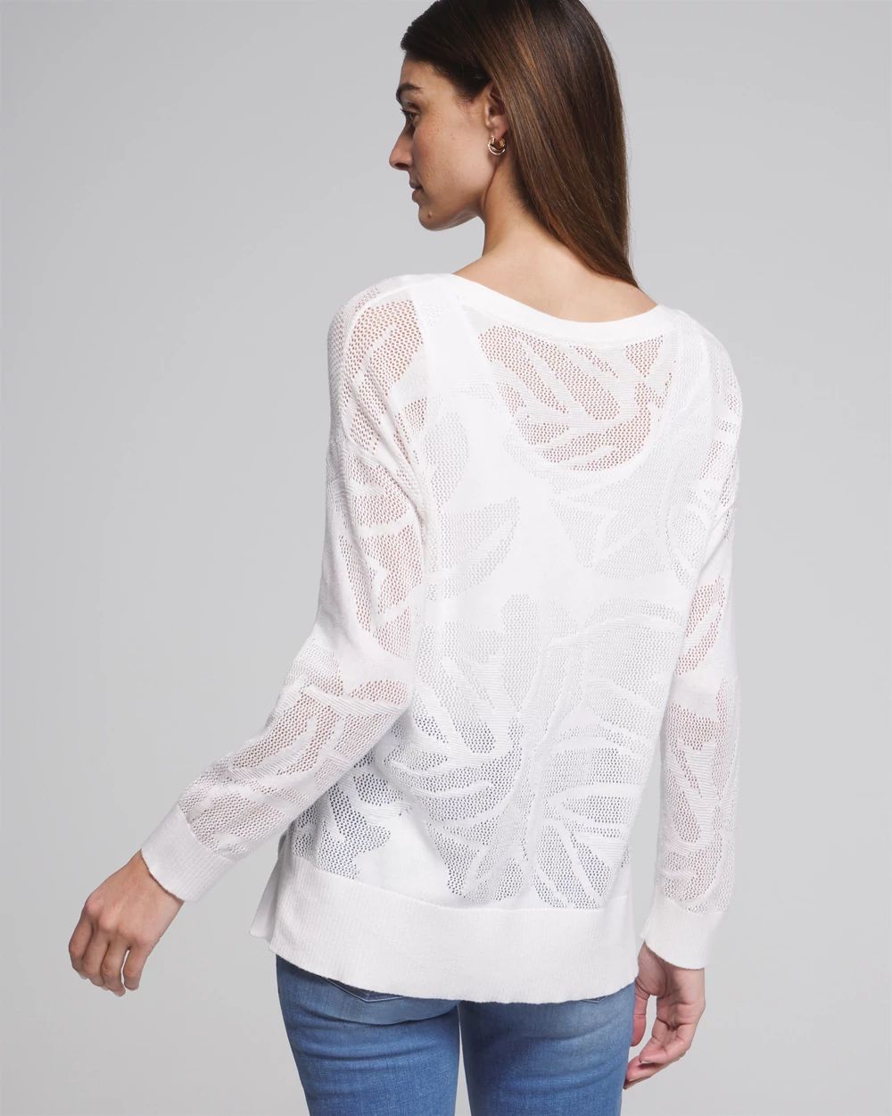 Outlet WHBM Palm Pullover Sweater