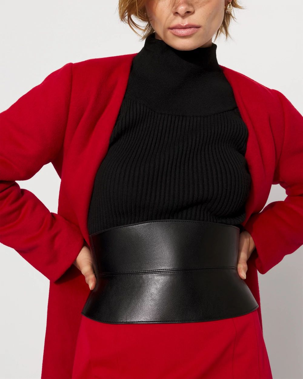 Leather Corset Waist Belt click to view larger image.