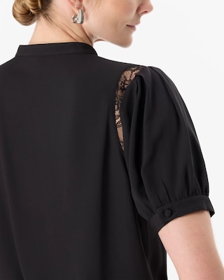 Lace Inset Crepe Blouse click to view larger image.
