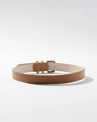 Gold Buckle Denim Belt