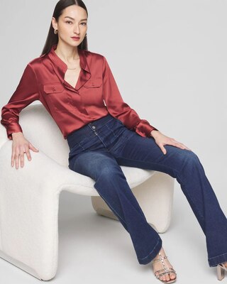 Long Sleeve Collar Pocket Shirt