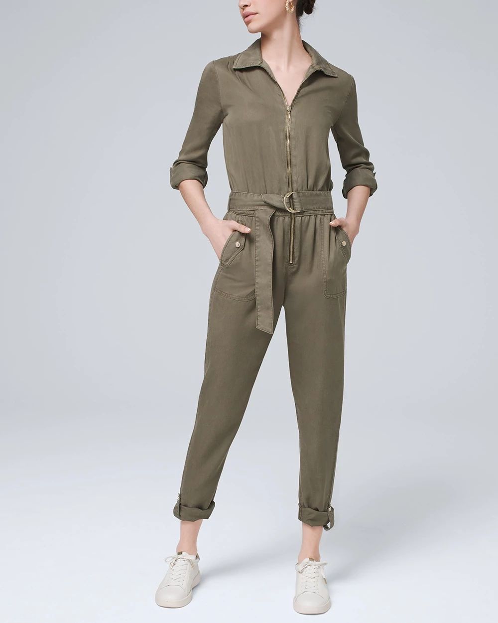 Roll-Tab Utility Jumpsuit