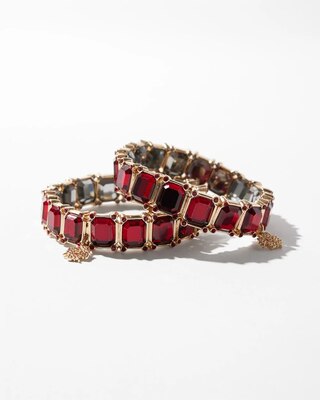 Reversible 12k Gold Stretch Bracelet