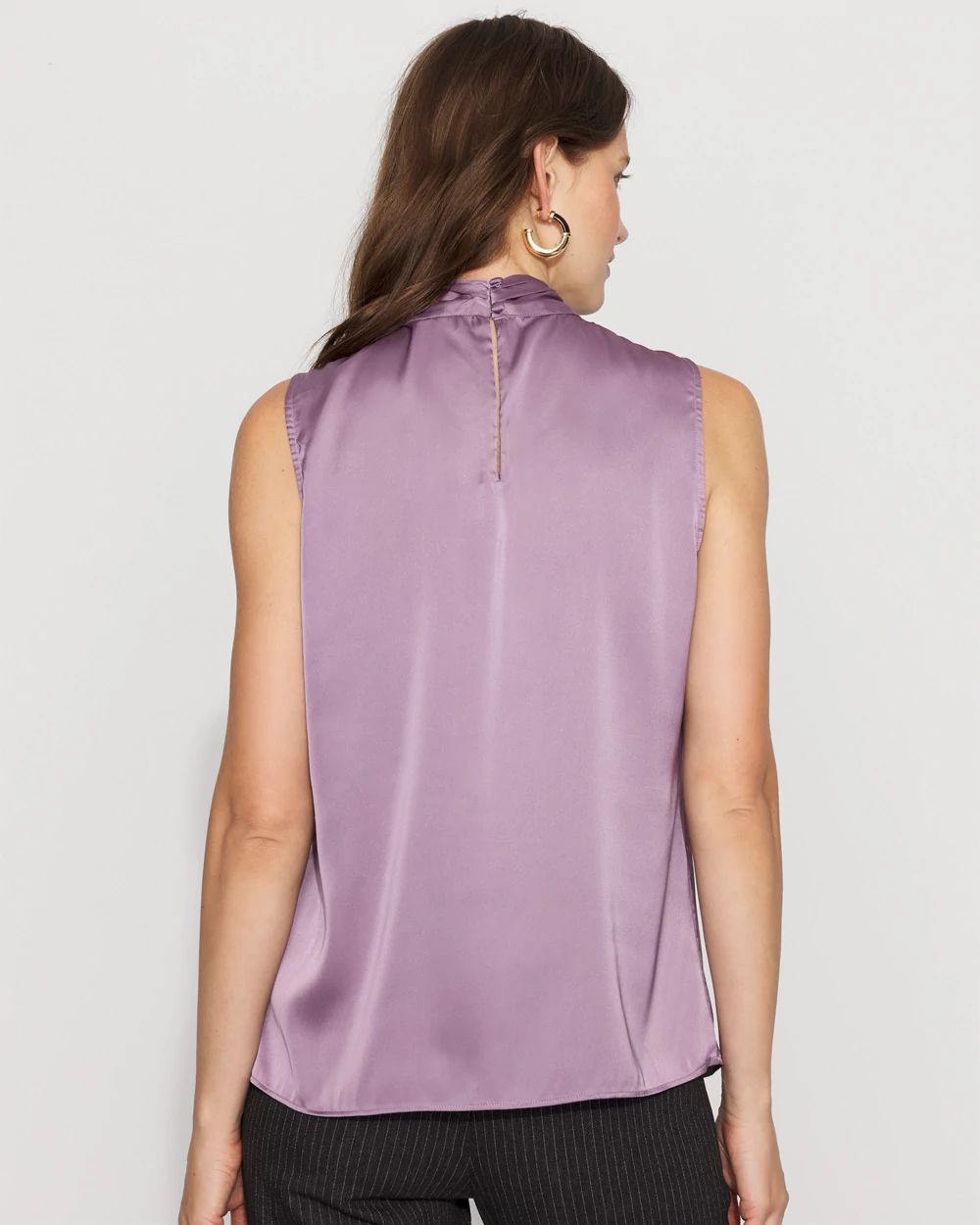 Satin Twist Neck Shell