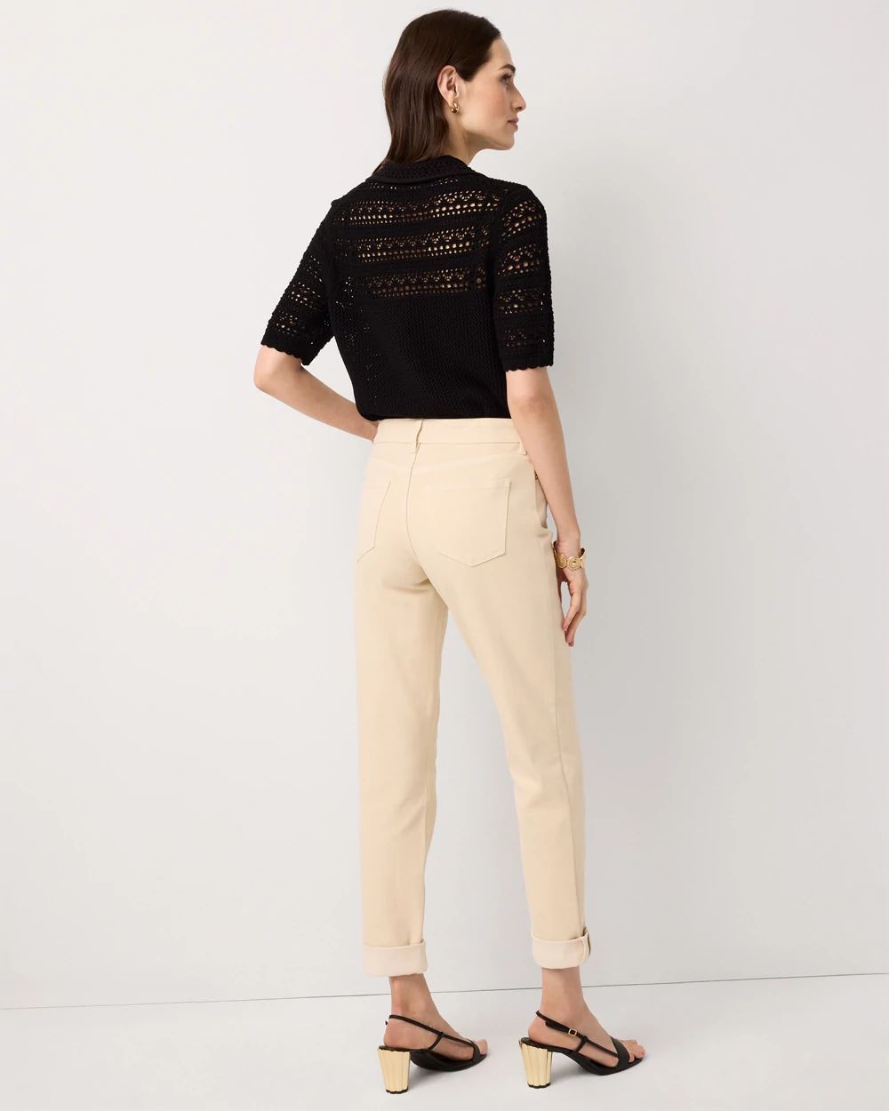 Petite Mid Rise Girlfriend Ankle Jean