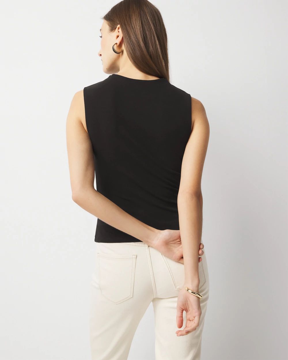WHBM FORME™ All Ways Stretch High-Crewneck Tank Top click to view larger image.