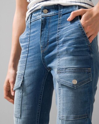 High-Rise Everyday Soft Denim™ Cargo Skinny Flare Jeans