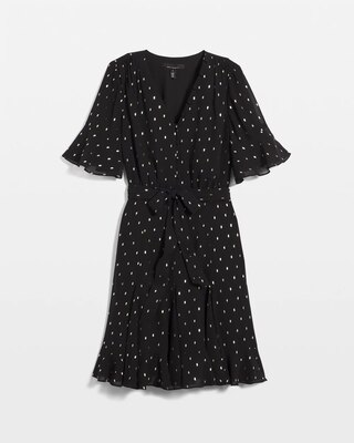 Short Sleeve Fit and Flare Dress click to view larger image.
