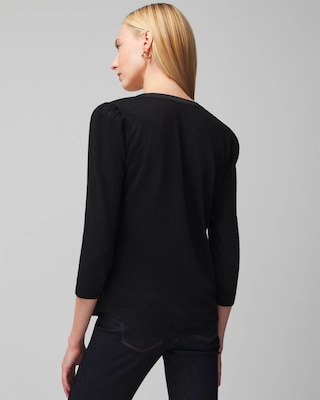 3/4 Sleeve Henley Tee click to view larger image.