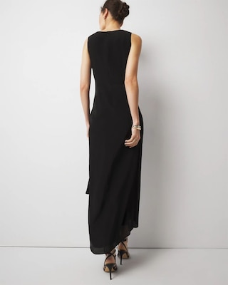 Cowl Neck Ruched Midi Dress click to view larger image.