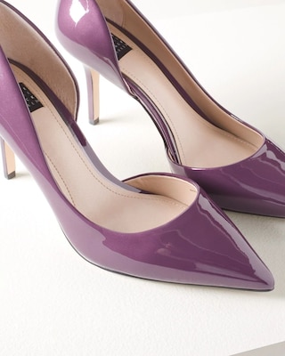 Patent Leather Mid-Heeled Pumps