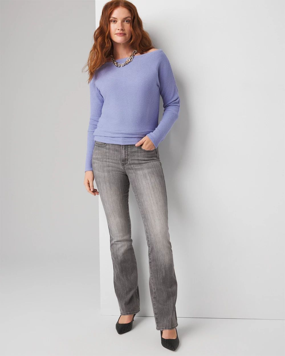 Curvy High-Rise Skinny Flare Jeans