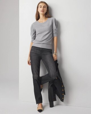 Pleated Sleeve Snit Top click to view larger image.