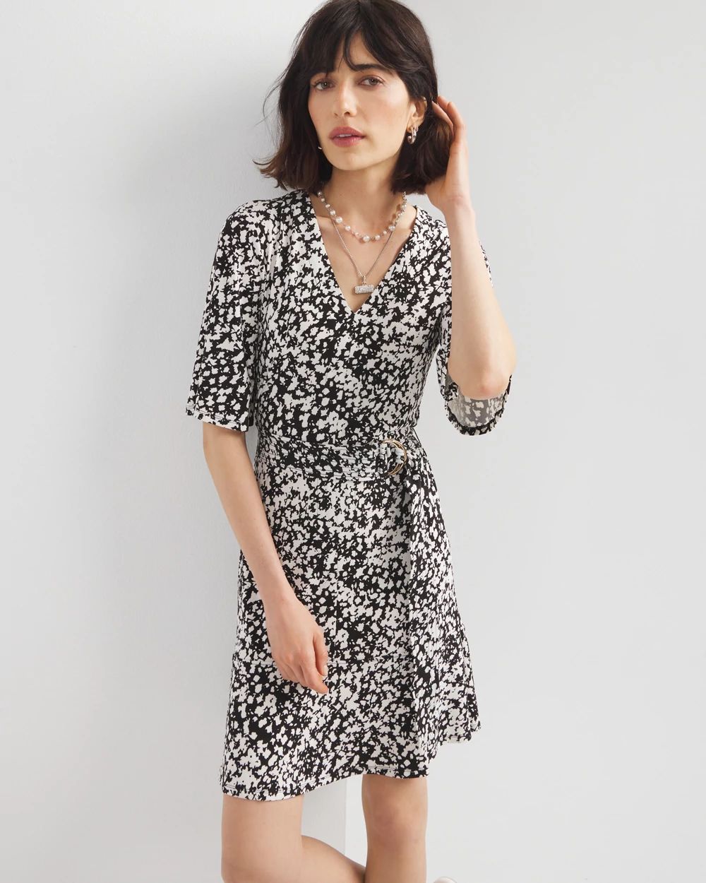 Matte Jersey Belted Kimono Dress