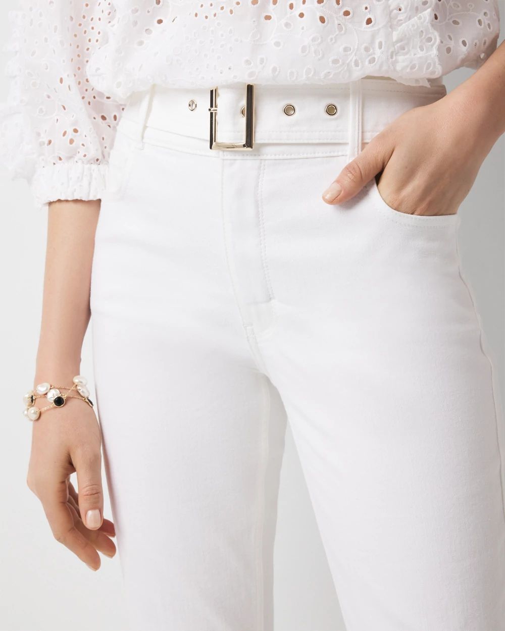 Petite Extra High-Rise Belted Skinny Flare Jean