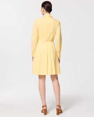 Pleated Poplin Shirt Dress click to view larger image.