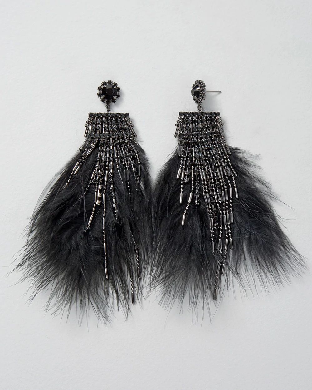 Feather Linear Earrings click to view larger image.