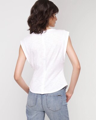 Lace-Up Peplum Tee click to view larger image.
