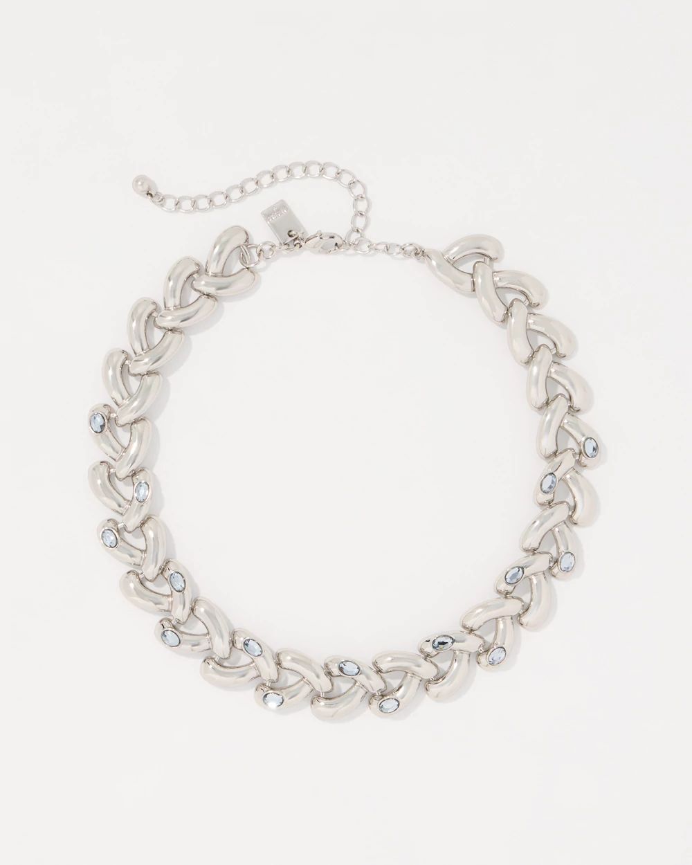Denim Blue Glass Stone Necklace