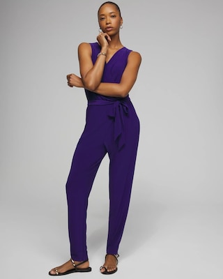 Outlet WHBM Sleeveless Tapered Leg Jumpsuit