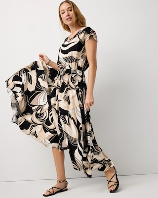 Smocked Waist Midi Dress click to view larger image.