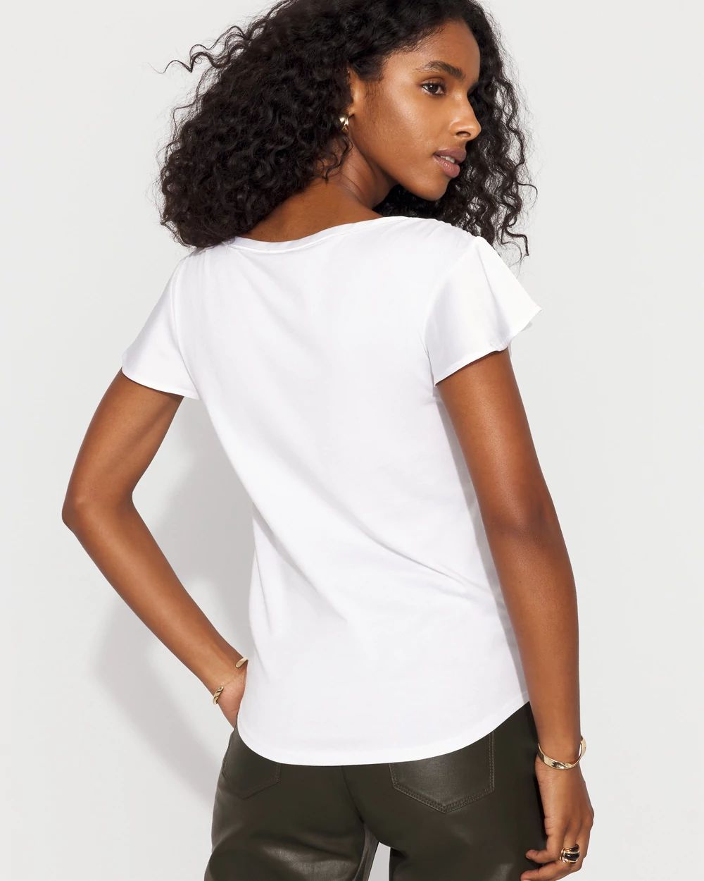 Satin-Front Glamgetter Tee