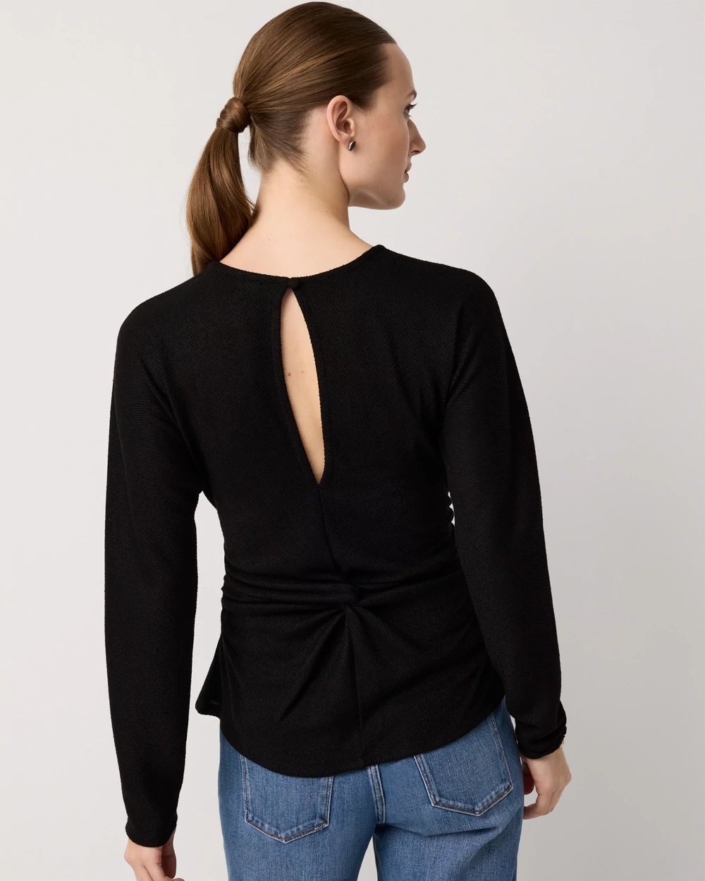Ruched Long Sleeve Top click to view larger image.