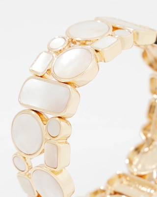 Mother of Pearl Stretch Bracelet click to view larger image.