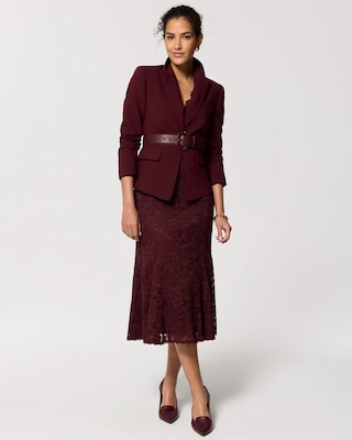 V-neck Lace Midi Dress click to view larger image.