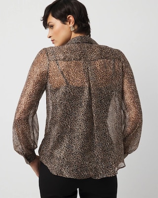 Leopard Print Lurex™ Shirt click to view larger image.