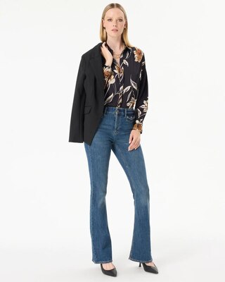 Petite Snap Pocket High-Rise Flare Jean click to view larger image.