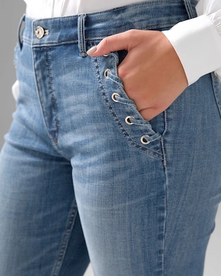 High-Rise Everyday Soft Denim™ Grommet Pocket Slim Jeans