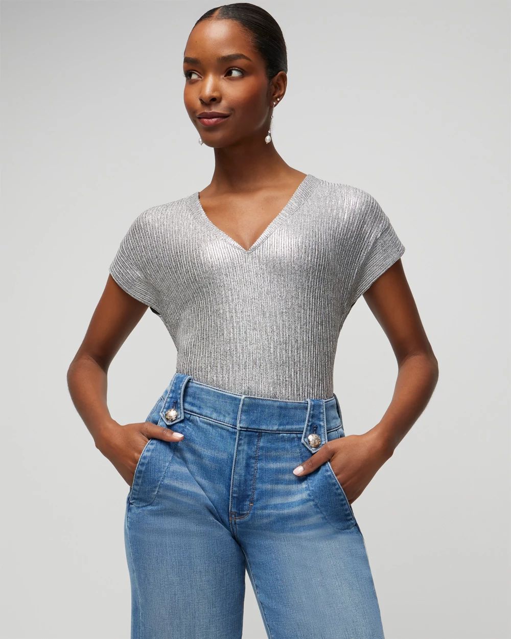 Short Sleeve Rib Power Tee