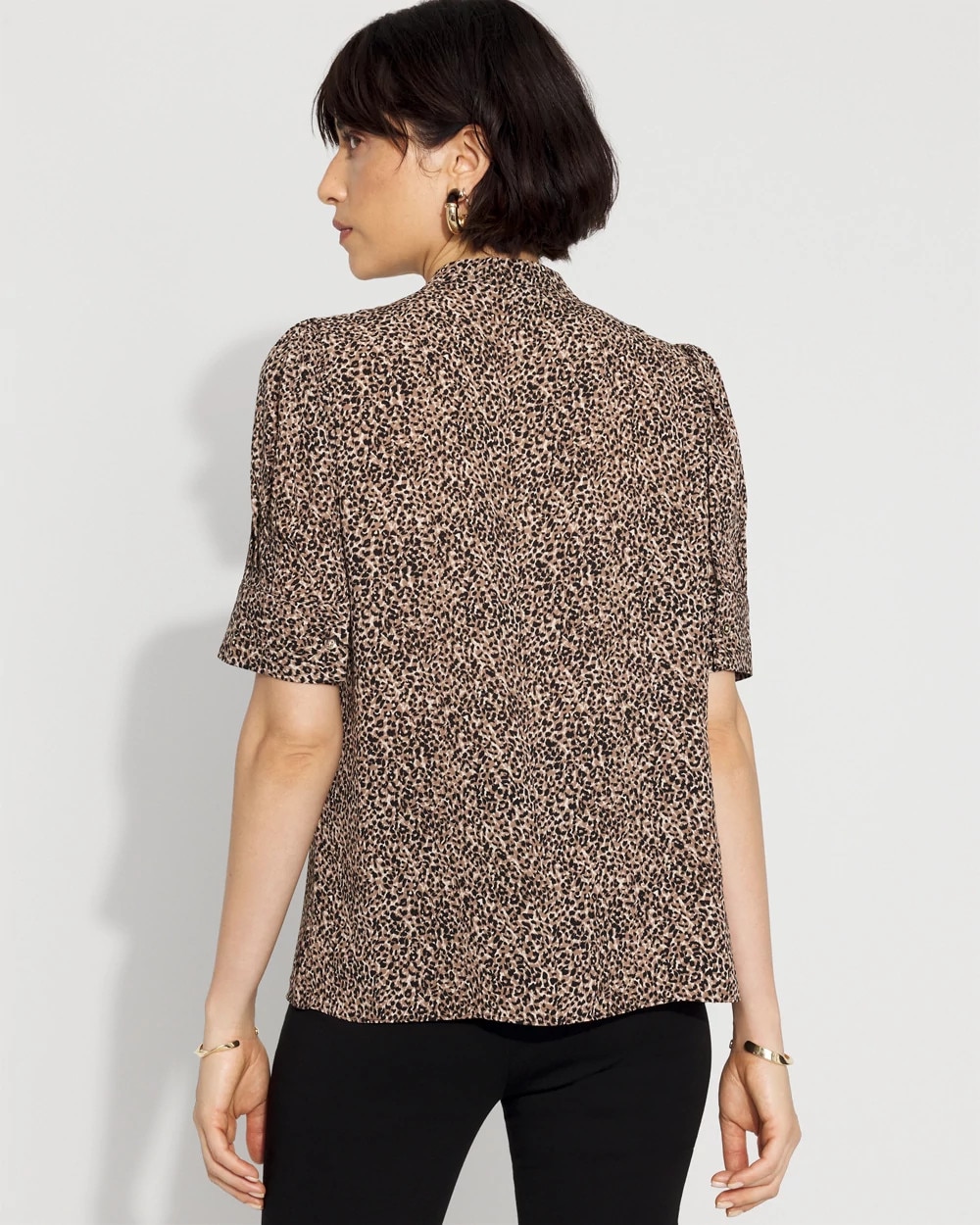 Elbow Sleeve Y-Neck Shirt