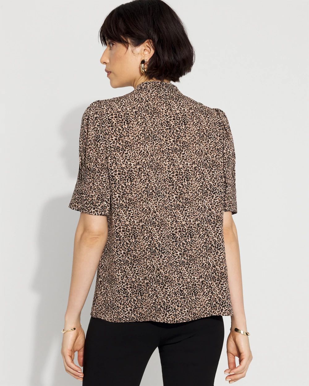 Elbow Sleeve Y-Neck Shirt click to view larger image.