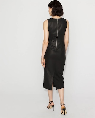 Coated Denim Sheath Dress click to view larger image.