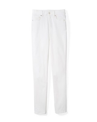 High-Rise White Straight Jeans click to view larger image.