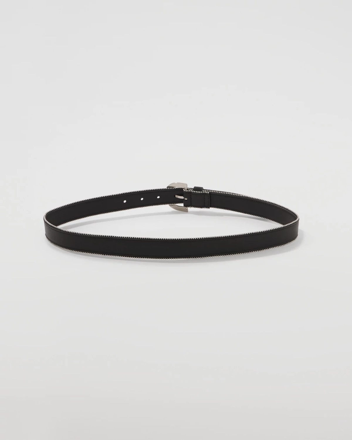 White House Black Market Ball Chain Faux Leather Belt In Black