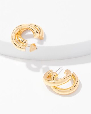 Gold Double Hoop Earrings