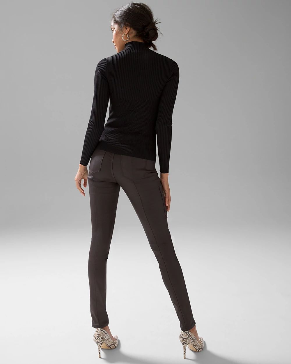 Long Sleeve Cutout Turtleneck Sweater